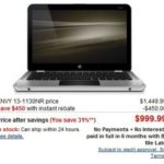 HP drops Envy 13 price to $999 with $450 rebate