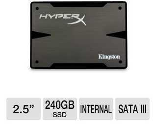 Kingston HyperX 3K SH103S3/240G 240GB, 2.5" Form Factor, SATA III, 6Gb/s Solid State Drive