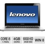 $599 Lenovo IdeaPad U310 59351647 13.3″ Ultrabook: i5-3317U, 4GB DDR3, 500GB HDD + 24GB SSD, Intel HD Graphics 4000, Windows 8 at CompUSA