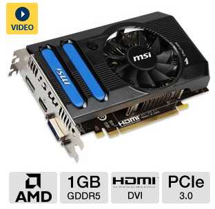 MSI Radeon HD 7770 R7770-PMD1GD5 Video Card