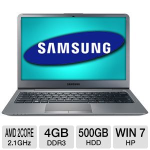 Samsung Series 5 NP535U3C-B01US 13.3" Slim Notebook PC w/ AMD Dual-Core A6-4455M 2.1GHz, 4GB DDR3, 500GB HDD, AMD Radeon HD 7500G