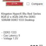Newegg Memory Hot Deals: 8GB (2x4GB) Kingston HyperX XMP Desktop Memory $30, 16GB (2x8GB) G.Skill DDR3 Laptop Memory $50, Free Shipping