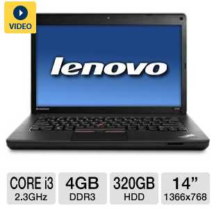 Lenovo ThinkPad Edge E430 3254-ACU 14" Notebook PC w/ Core i3-2350M 2.3GHz, 4GB DDR3, 320GB HDD, DVDRW
