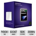 $86.39 AMD Phenom II X6 1055T Processor – AMD Phenom II X6, 2000 Bus Speed, 3072 L2 Cache, Socket AM3, 125W @ TigerDirect