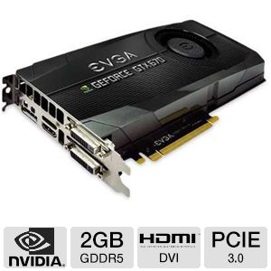 EVGA GeForce GTX 670 FTW 02G-P4-2678-KR Video Card - 2GB, GDDR5, PCI-Express 3.0, 1x DVI-I, 1x DVI-D, HDMI, DisplayPort, DirectX 11, Overclocked